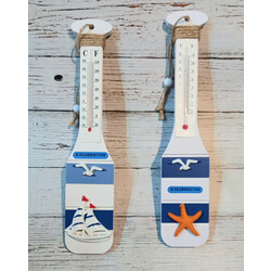 Панно дерево весло с термометром