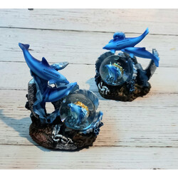 Шар с дельфинами с якорем большой