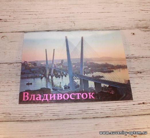 Магнит 3d 15х20 см «Владивосток. Золотой Мост»
